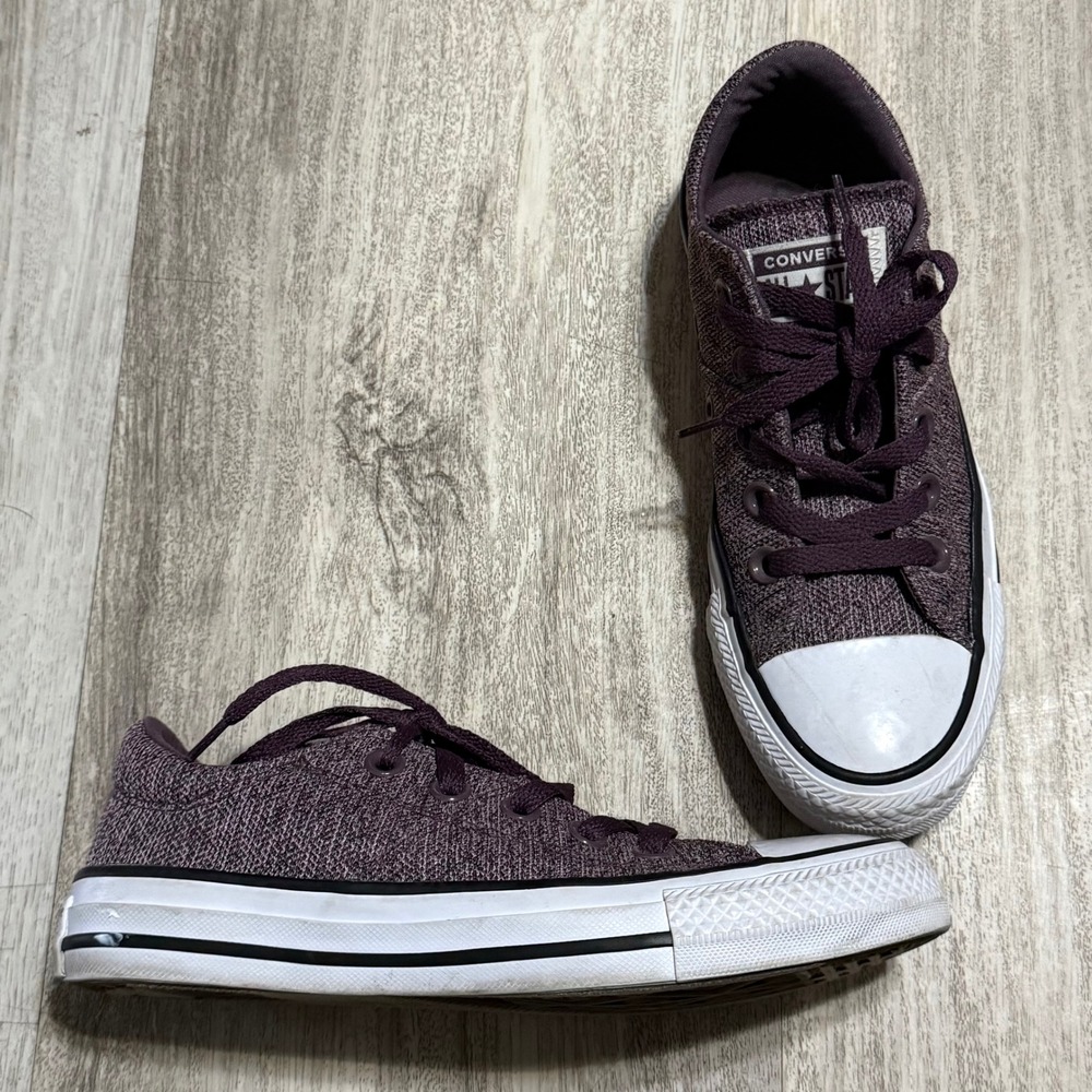 Converse All Star Low Top Purple‎ Knit Sneakers Women's Size 5 Lace Up